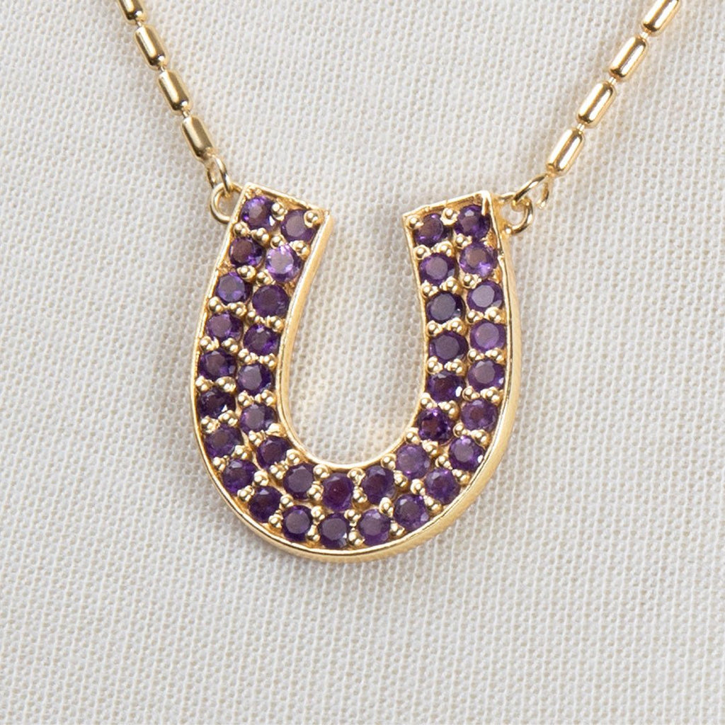 Prism - Amethyst Equestrian Horseshoe Necklace Or Choker