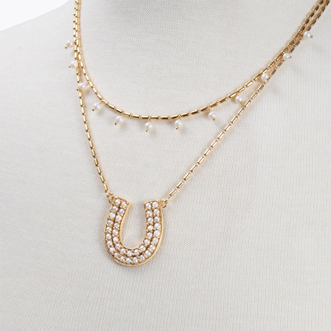 Prism - Pearl Equestrian Horseshoe Necklace & Choker