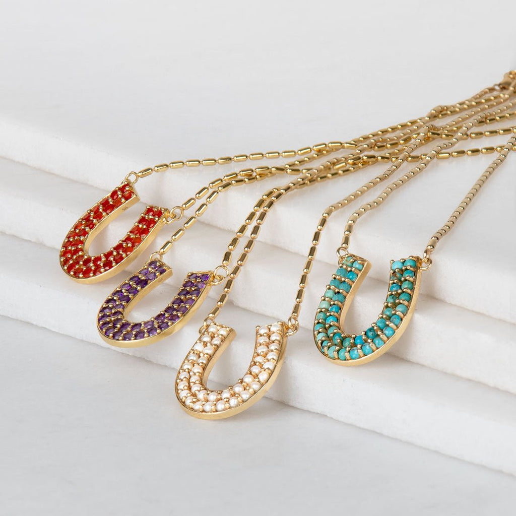 Prism - Turquoise Equestrian Horseshoe Necklace & Choker