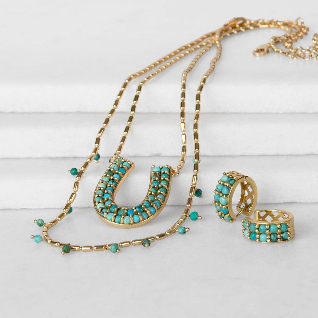 Prism - Turquoise Equestrian Horseshoe Necklace & Choker