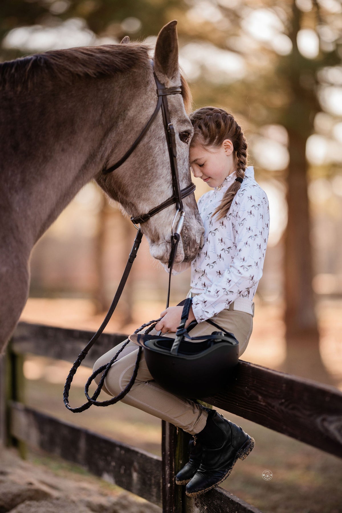 Youth Grey Horse Sun Shirt