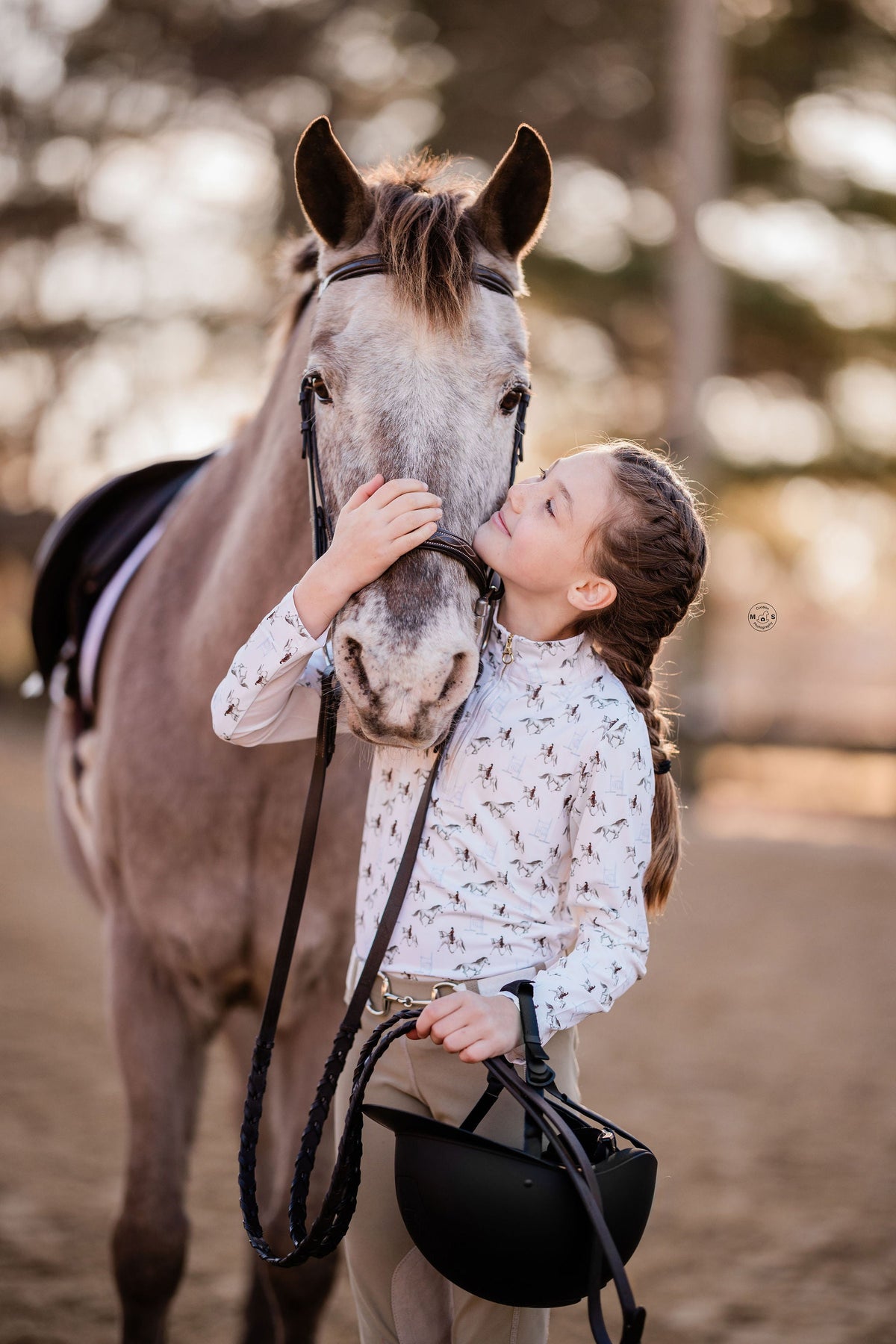 Youth Grey Horse Sun Shirt