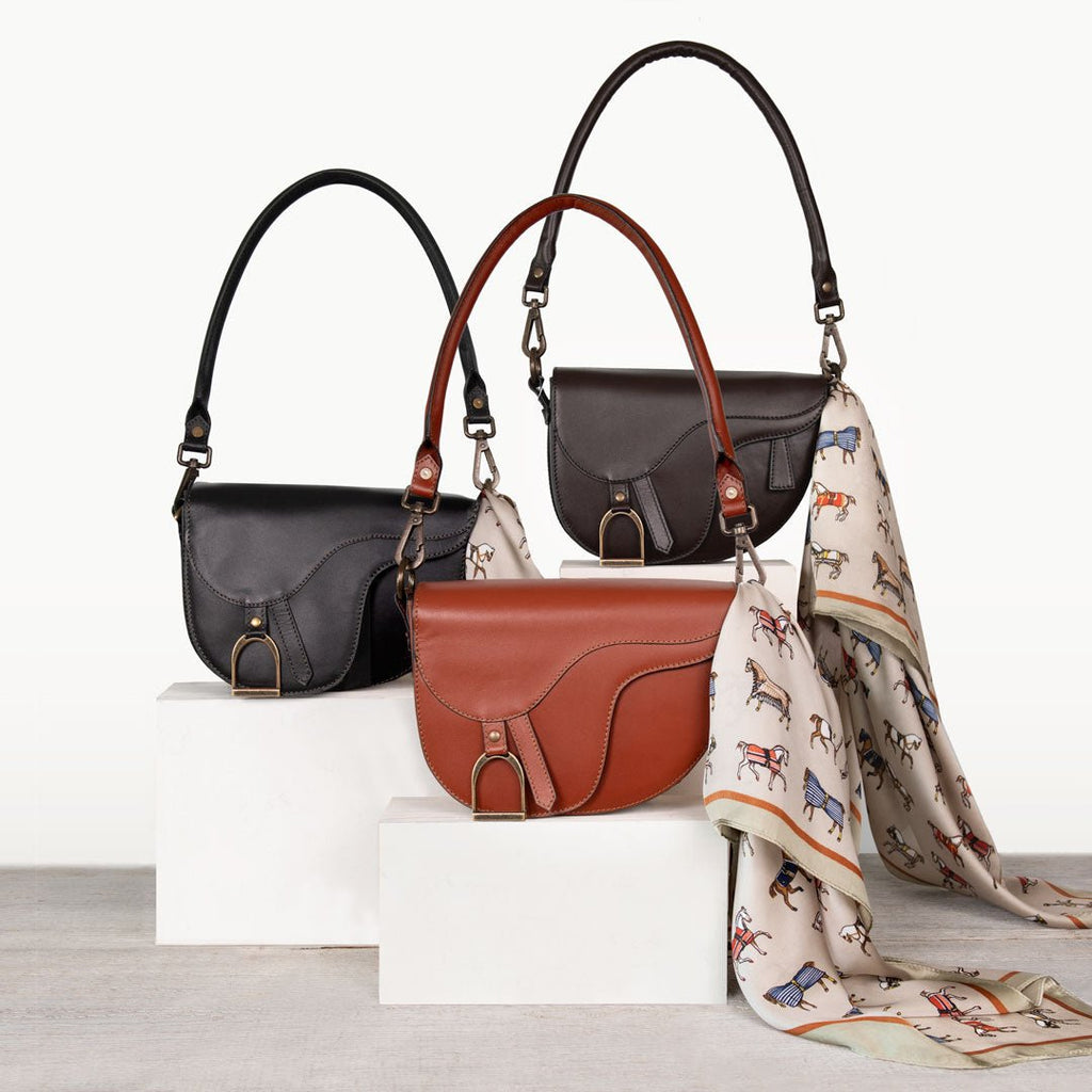 Signature Saddle Bag - Luxury Leather Handbag in Deep Brown