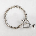 Portia T-Bar Horseshoe Bracelet in Silver