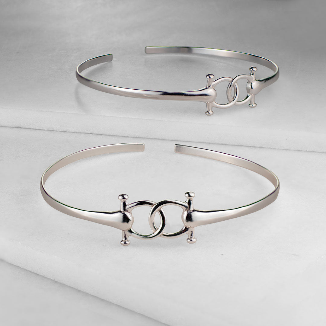 Talisman - Equestrian Horse Bit Choker Necklace in Silver