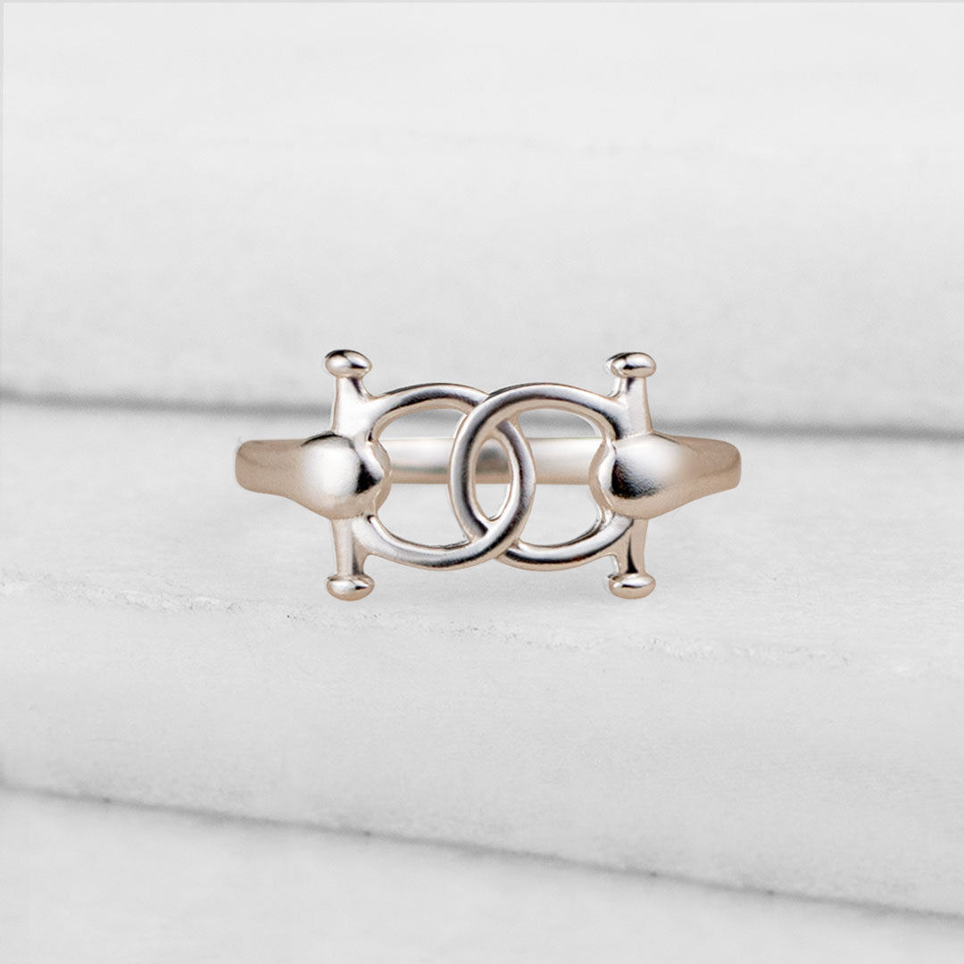 Talisman - Horse Bit Equestrian Ring in Silver