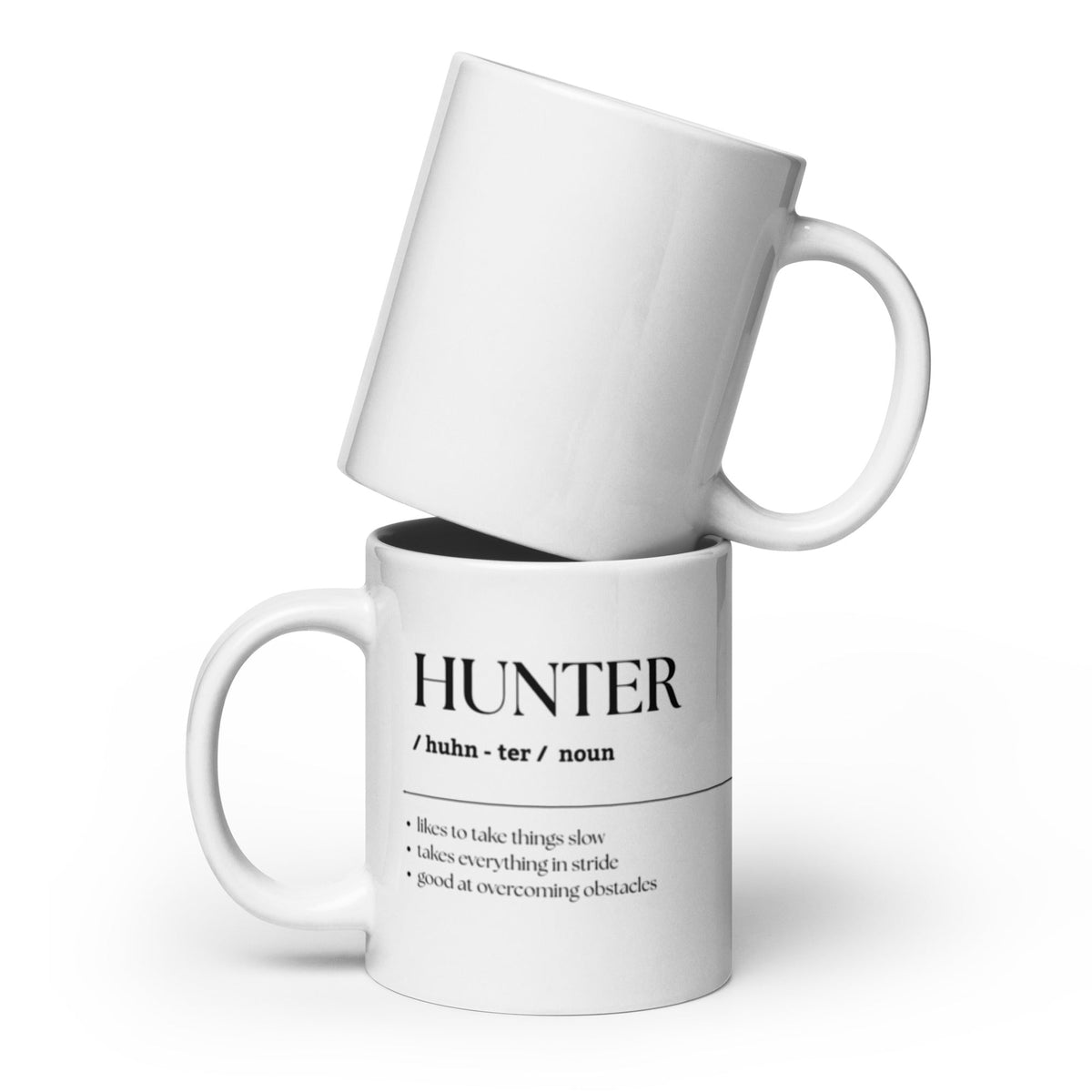 Jumbo White Glossy Mug - 20 oz. - Hunter